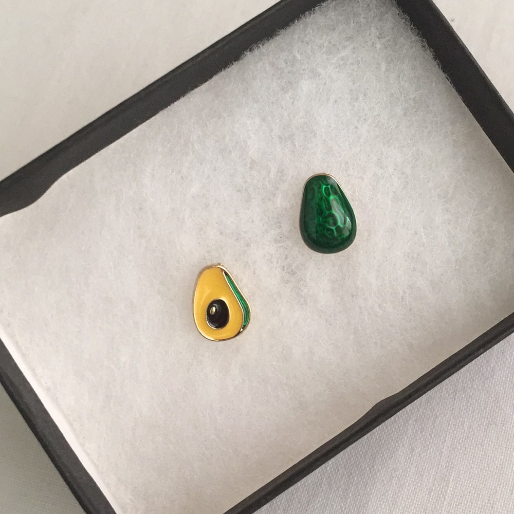 🍏50% OFF/3+...Asymmetrical Avocado Stud Earrings - Picture 5 of 7